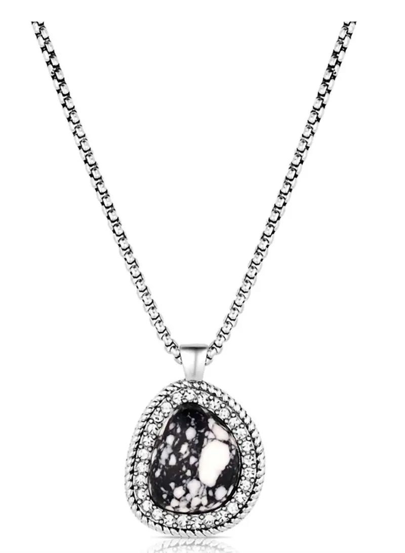 Women's Dark Necklace In Silver/Storm 1