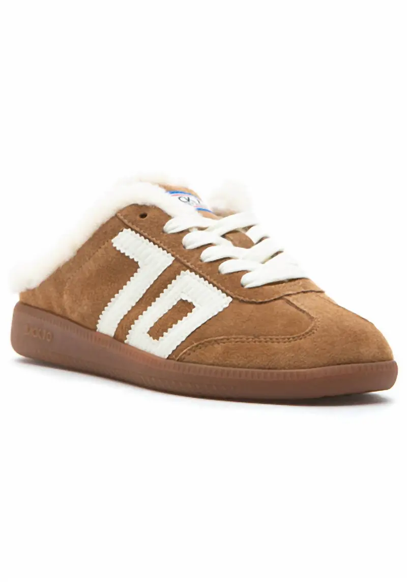 Women's Easter Fl Backless Sneaker Shoe In Brown / White 1
