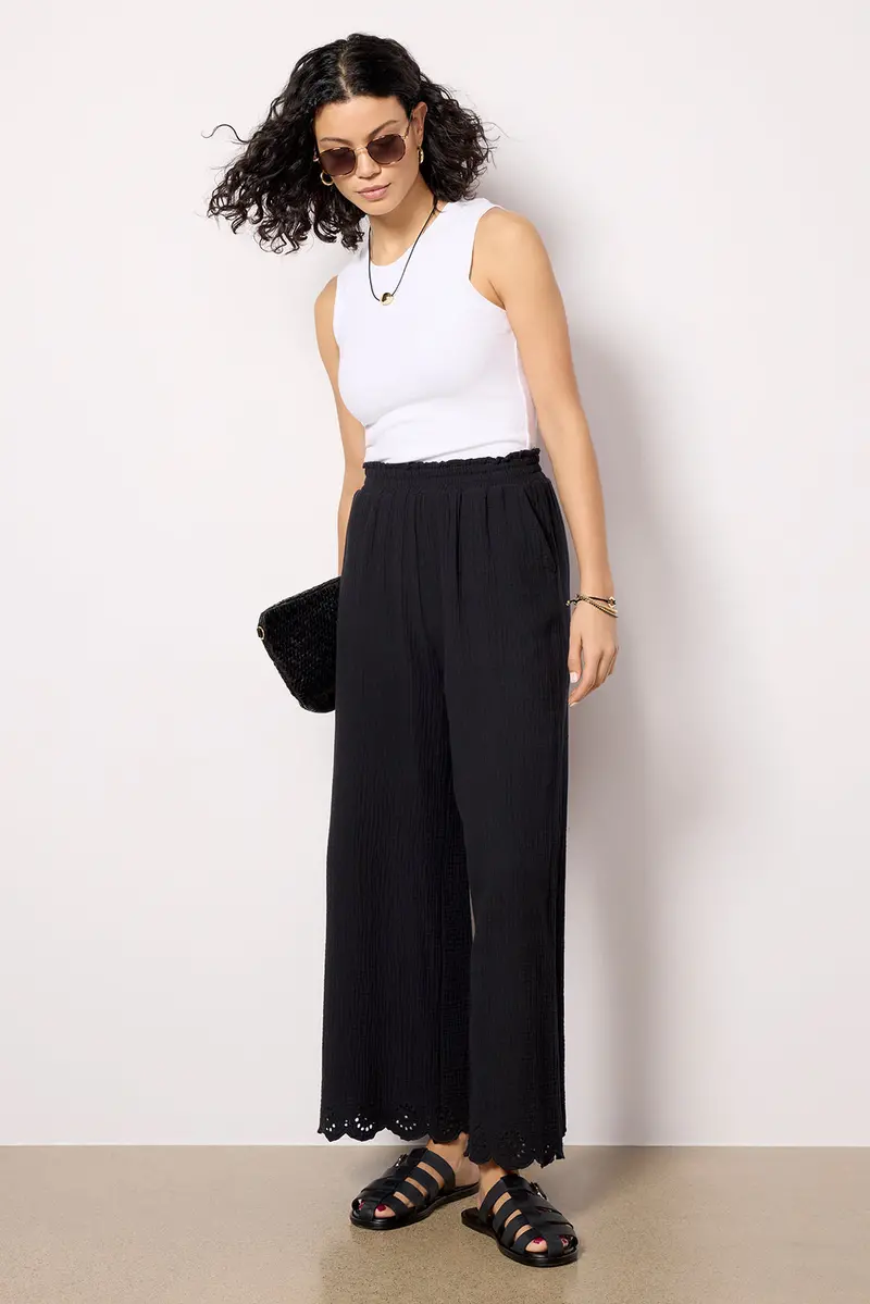 Women's Eden Gauze Eyelet Pants 1