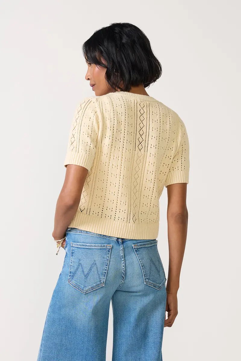 Women's Elle Pointelle Cardigan 4