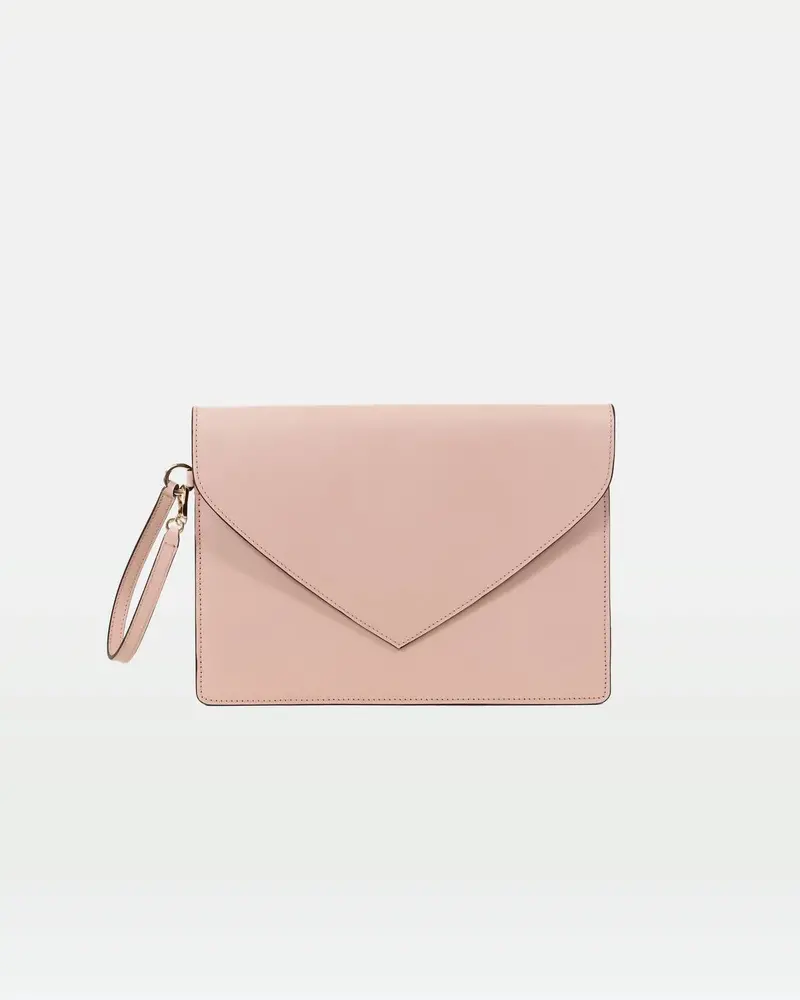 Women's Envelope Clutch Bag In Blush Pink 1