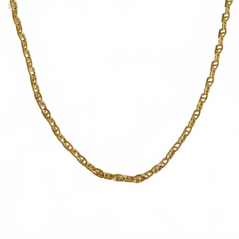 Women's Equestrian Horse Bit Anchor Link Necklace In Gold 2