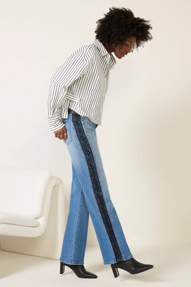 Women's Ever Straight W Lace Inset Jean 1