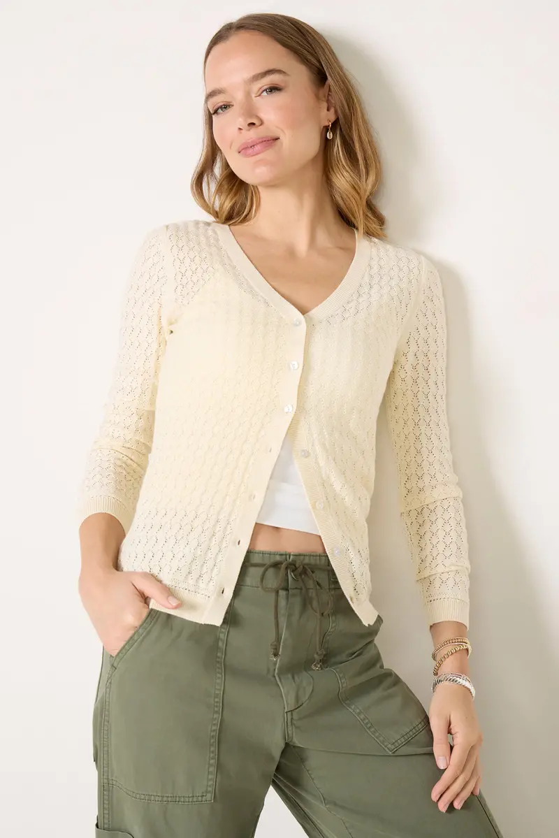 Women's Everyday Pointelle Cardigan 1