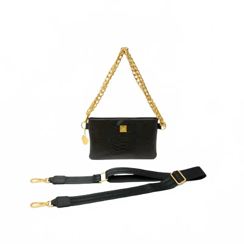 Women's Fame Bag In Black Pytho 1