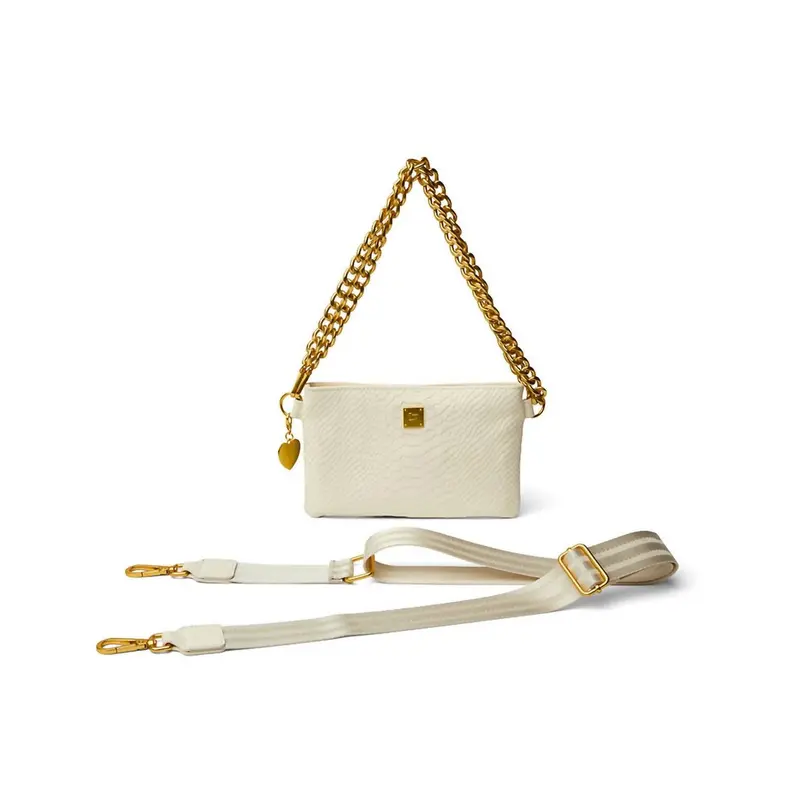 Women's Fame Bag In Cream Python 1
