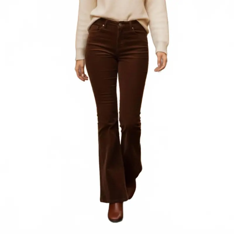 Women's Flare Corduroy Pants In Walnut 1