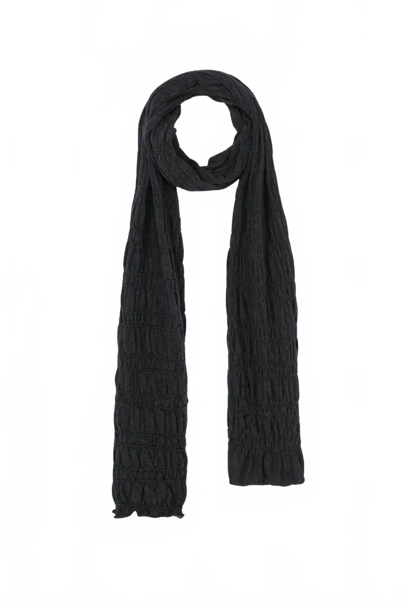 Women's Gathered Wrap In Anthracite 1