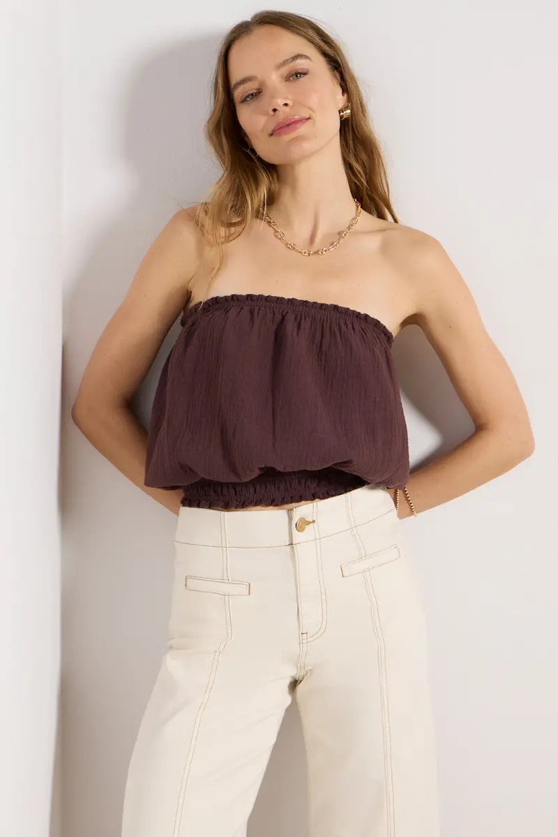 Women's Gauze Tube Top 1