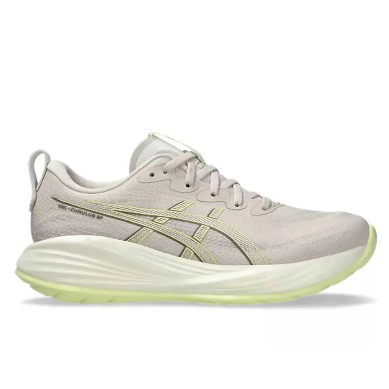 Women's Gel Cumulus 27 Shoe In Mineral Beige/Huddle Yellow 1