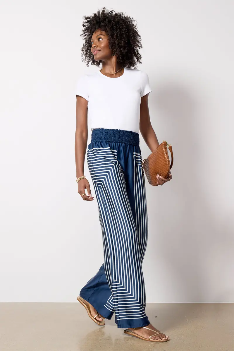Women's Geo Satin Pants 1