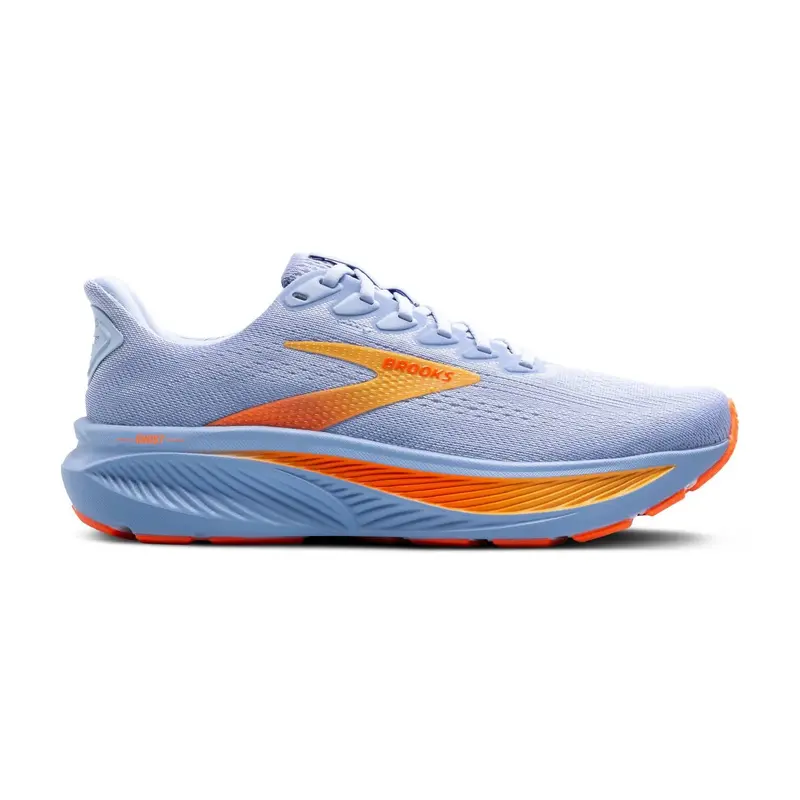 Women's Ghost 17 Running Shoes In Blue Heron / White / Orange 1
