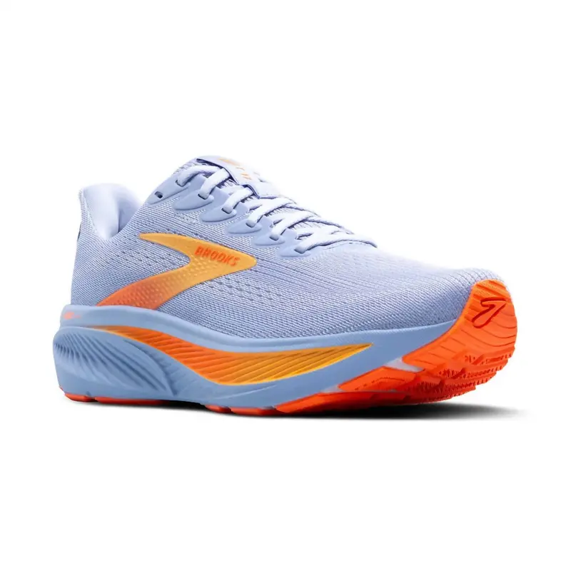 Women's Ghost 17 Shoe - Medium In Blue Heron/White/Orange 1