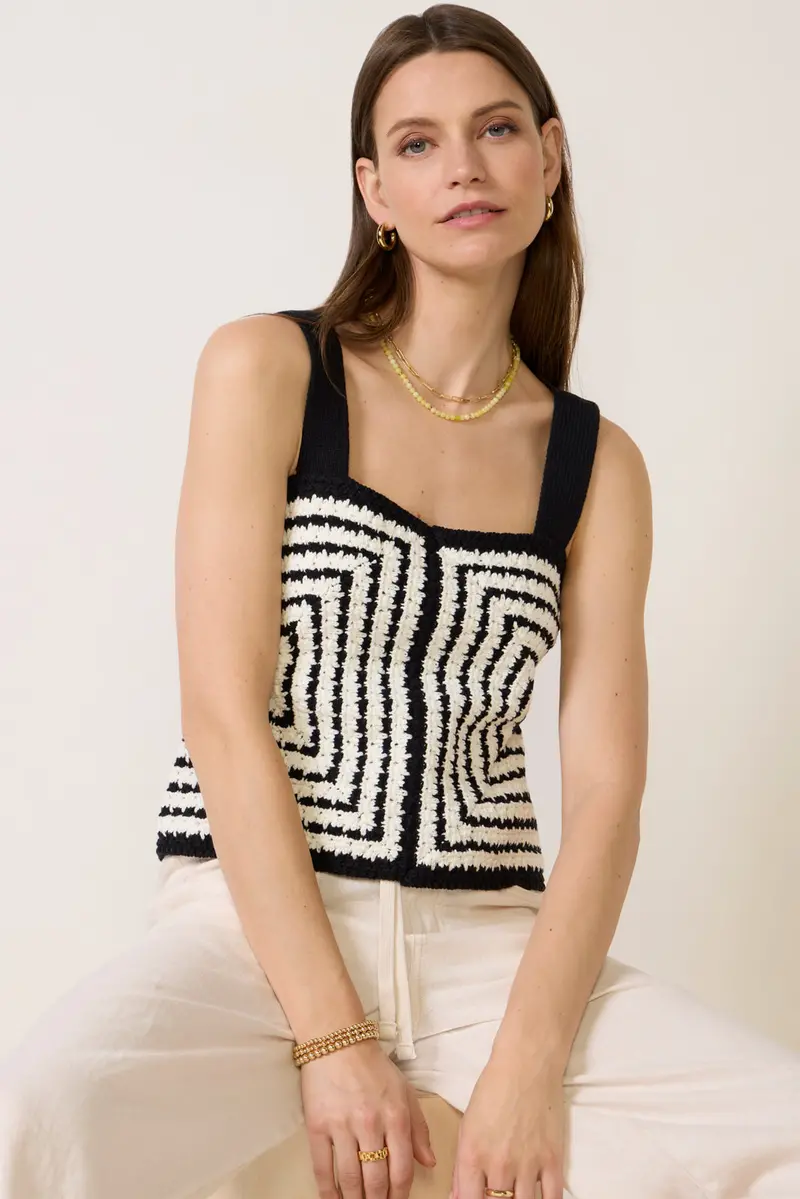 Women's Gigi Strappy Square Neck Tank Top 1