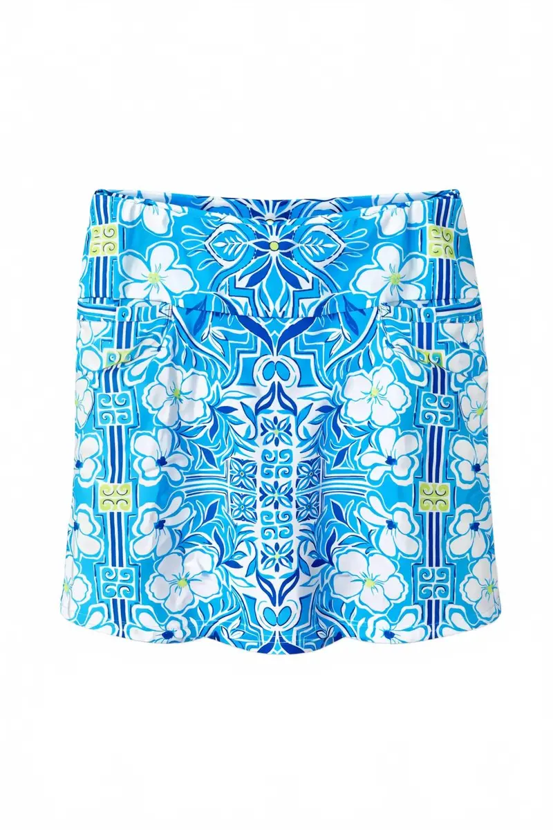 Women's Giselle Skort In White & Blue 1