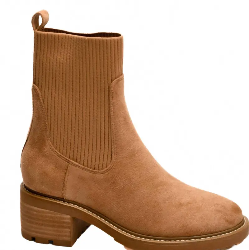 Women's Goodness Gracious Heeled Boot In Camel 1