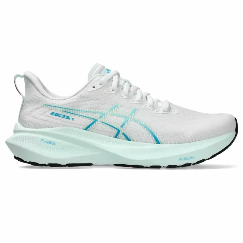 Women's Gt-2000 13 Running Shoes In White/Soothing Sea 1