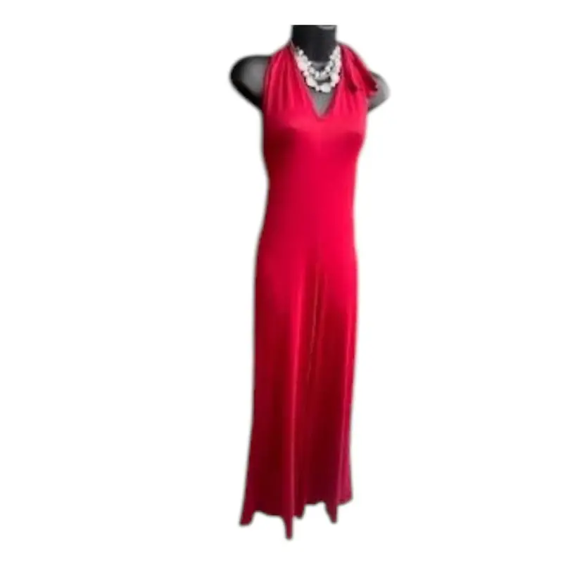 Women's Halter Neck Jumpsuit In Red 1