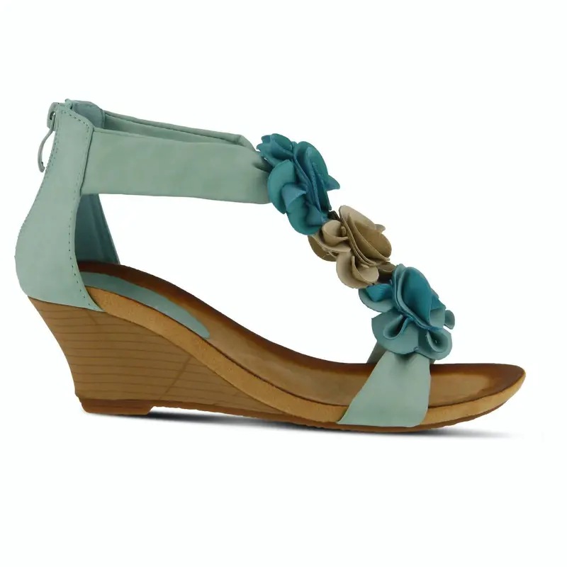 Women's Harlequin Wedge Sandal In Aqua Multi 1
