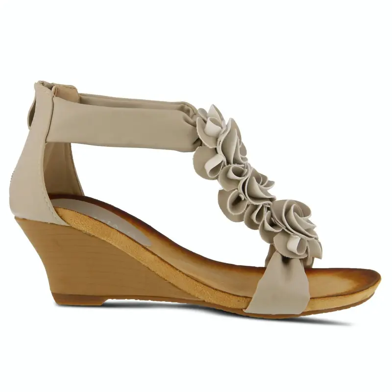 Women's Harlequin Wedge Sandal In Beige 1