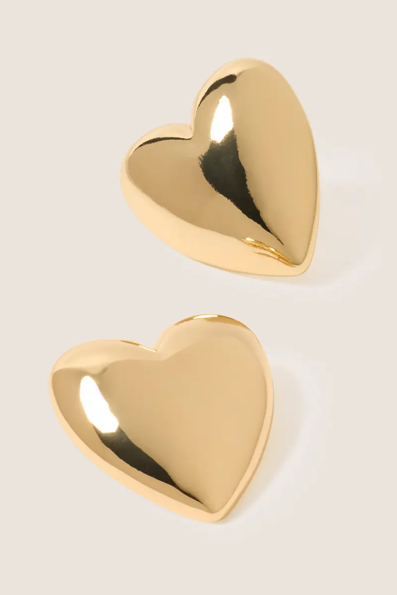 Women's Hayes Puffy Heart Earring 1