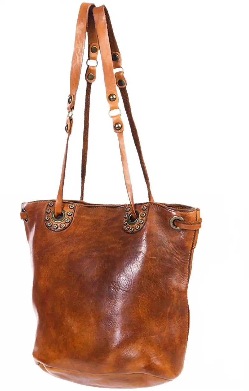 Women's Hobo Genuine Leather Bag In Tan 1