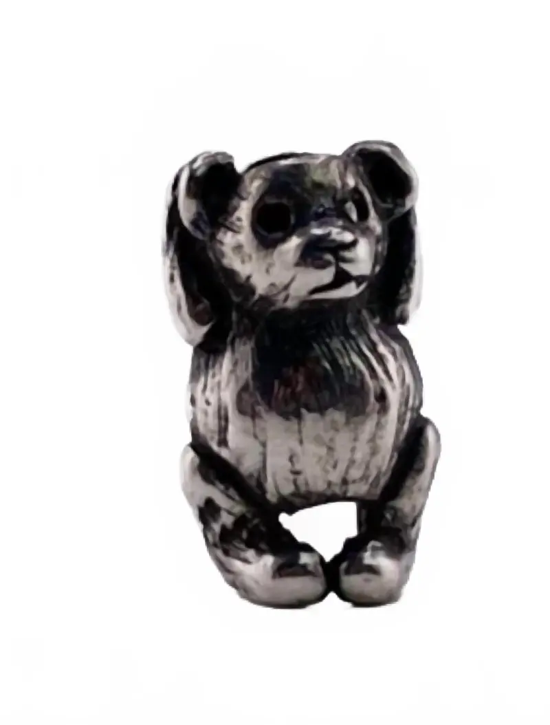 Women's Hugging Bear Bead Charm In Silver 1