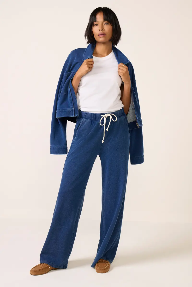 Women's Hunter Knit Denim Wide Leg Pants 1