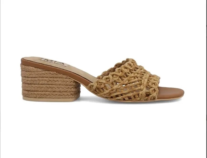 Women's Idella Rattan Heel In Natural Woven 1