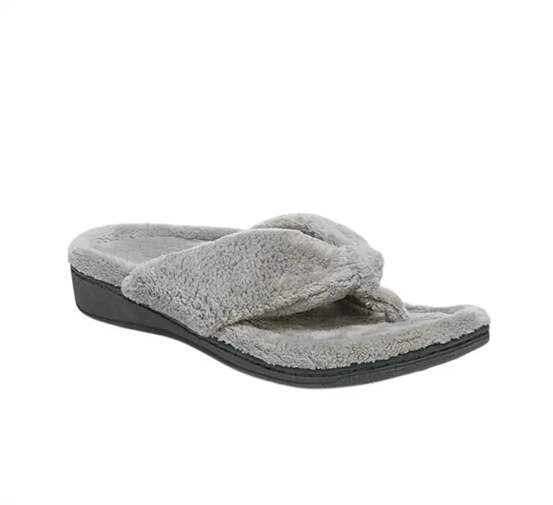 Women's Indulge Gracie Toe-Post Slipper In Light Grey 1
