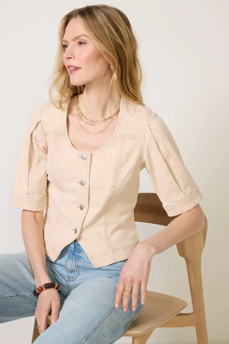 Women's Ingrid Denim Top 1