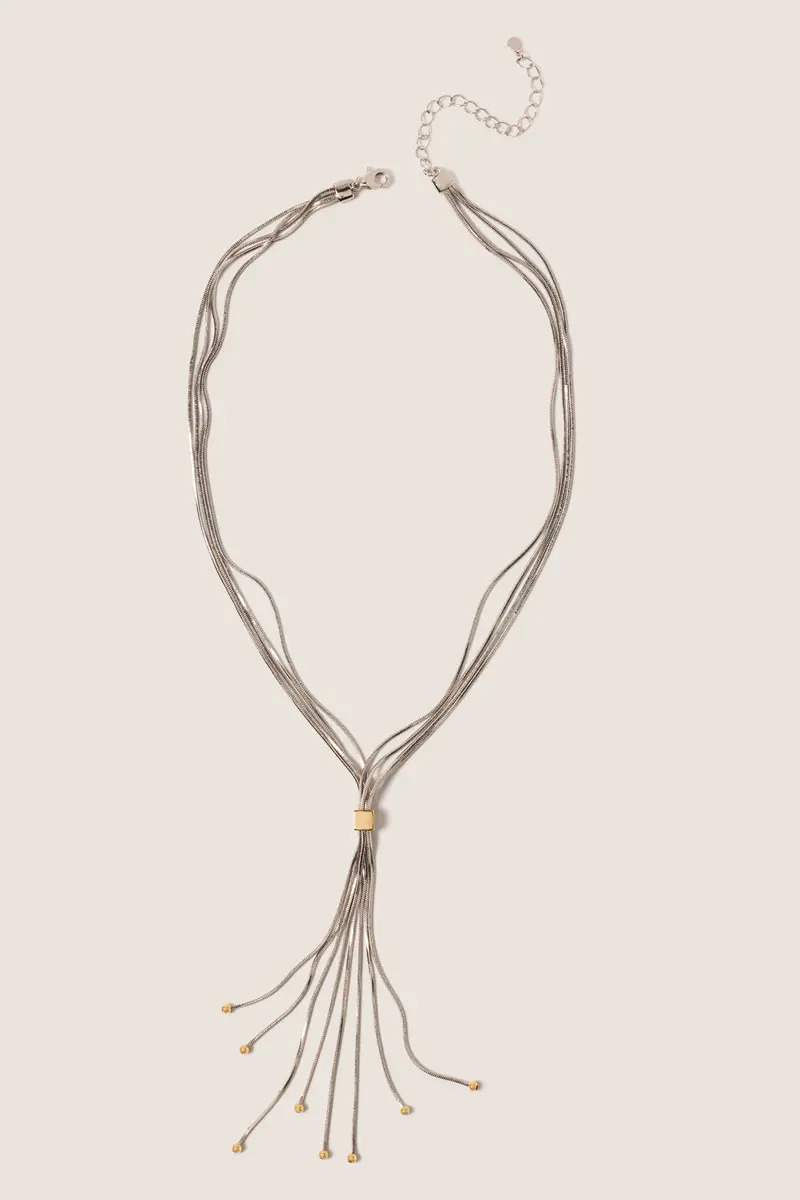 Women's Ivy Two Tone Y Necklace 1