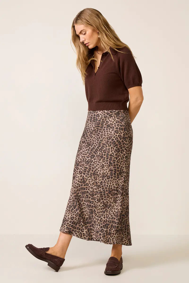 Women's Izabel Leopard Maxi Skirt 1