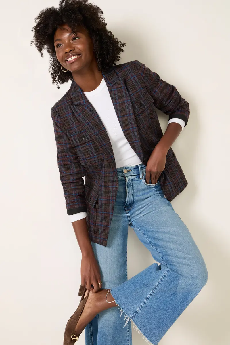Women's Jackie Plaid Blazer 1
