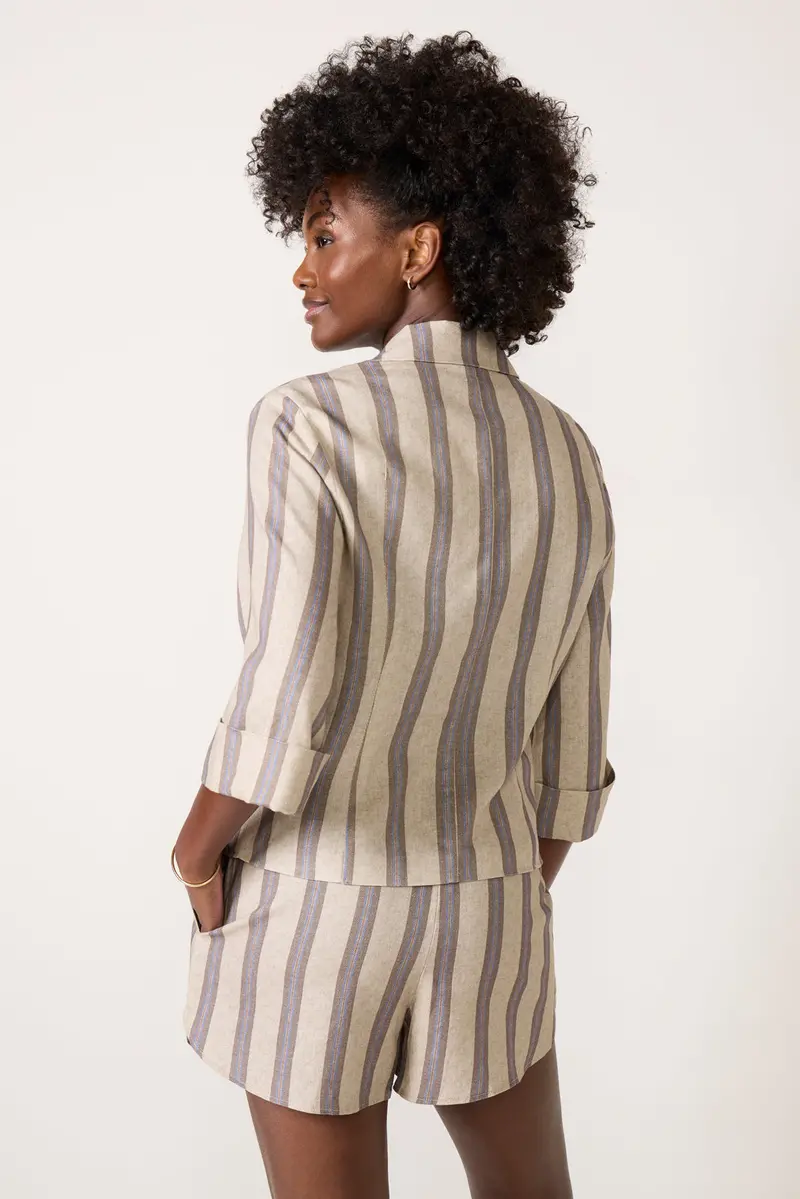 Women's Jess Linen Stripe Blazer 4