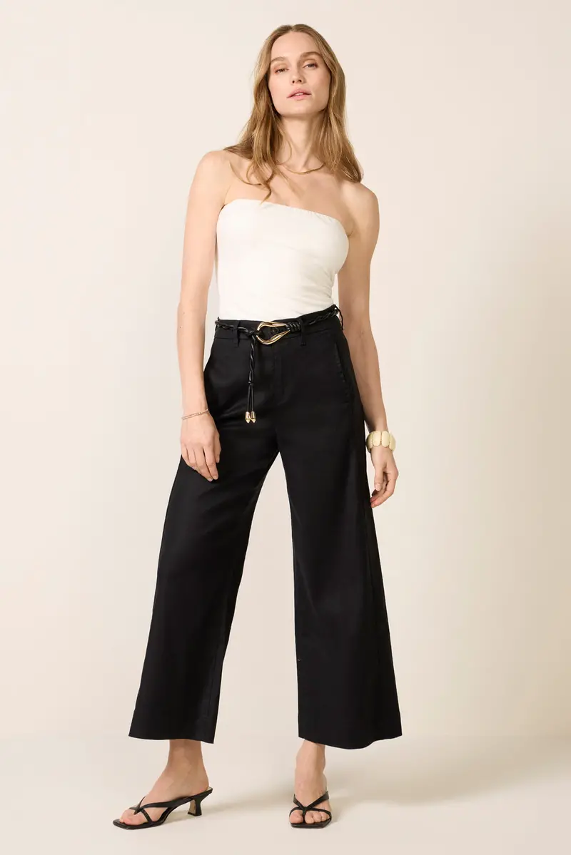 Women's Joelle Stretch Linen Crop Pants 1