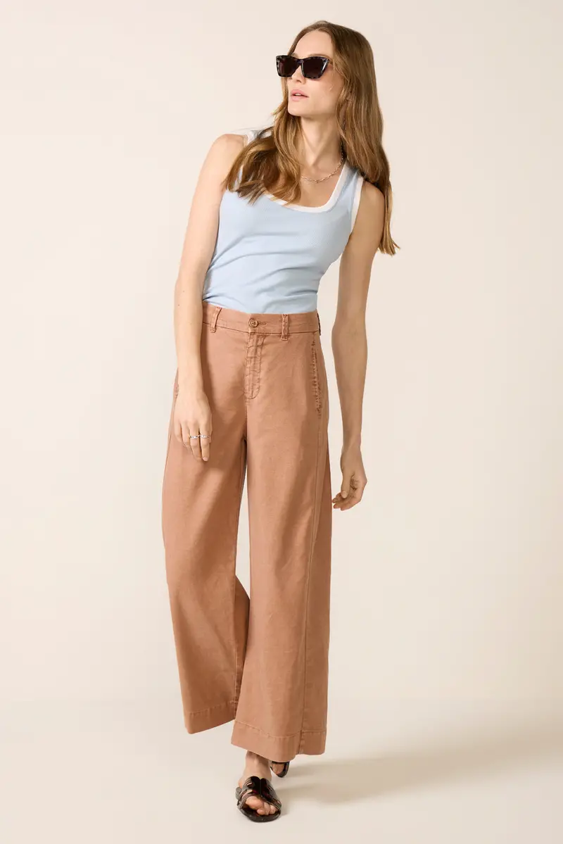 Women's Joelle Stretch Linen Crop Pants 1