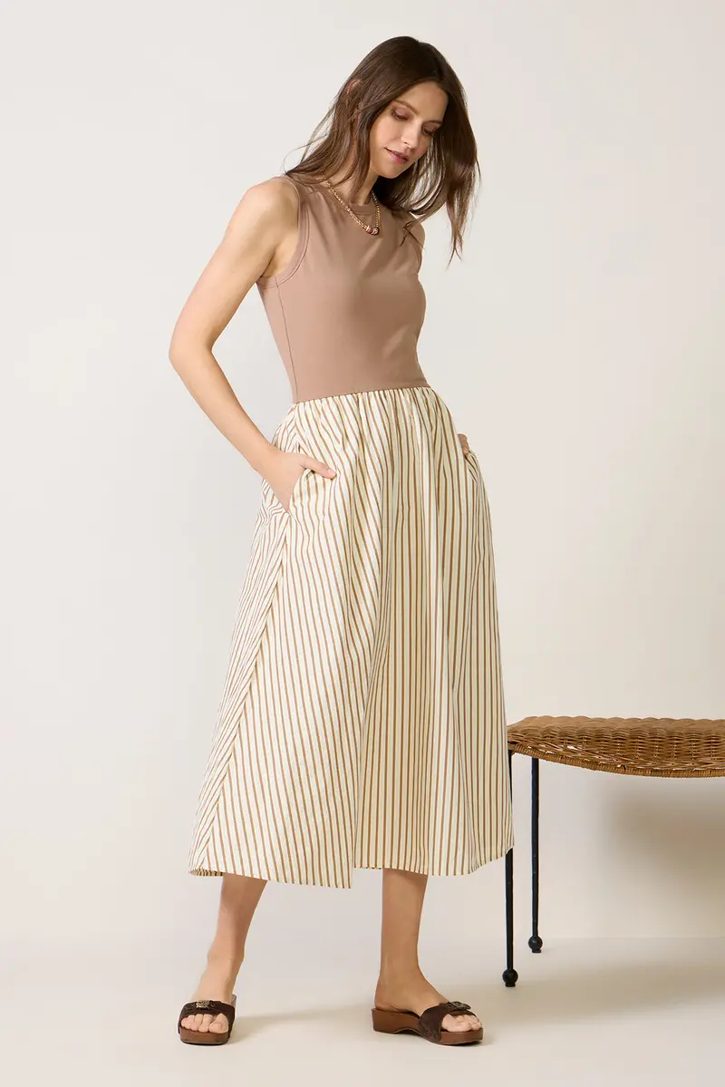 Women's Kenni Mixed Media Dress 1