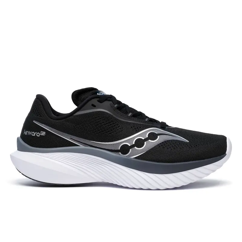 Women's Kinvara 15 Running Shoe In Black - White 1