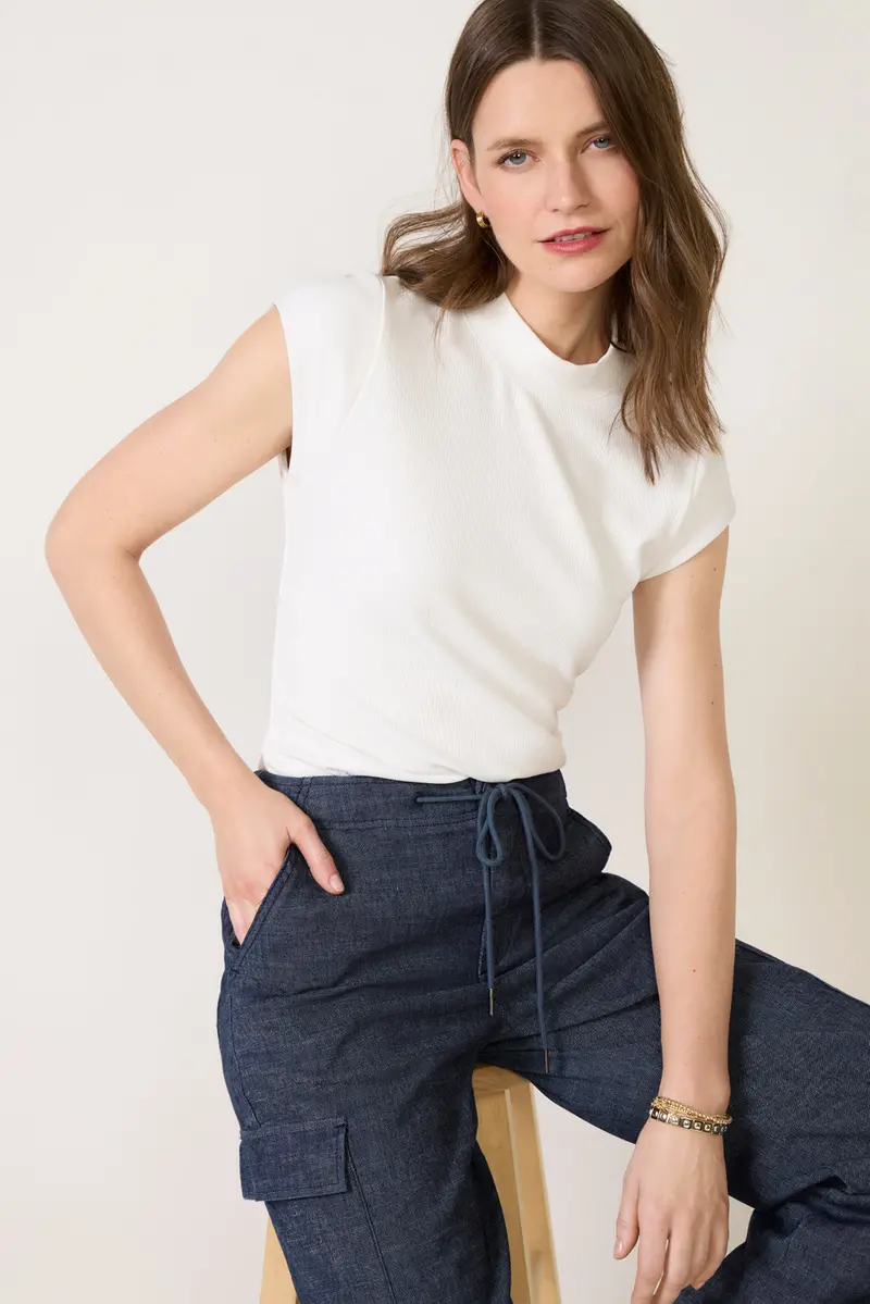 Women's Kori Mock Neck Rib Top 1