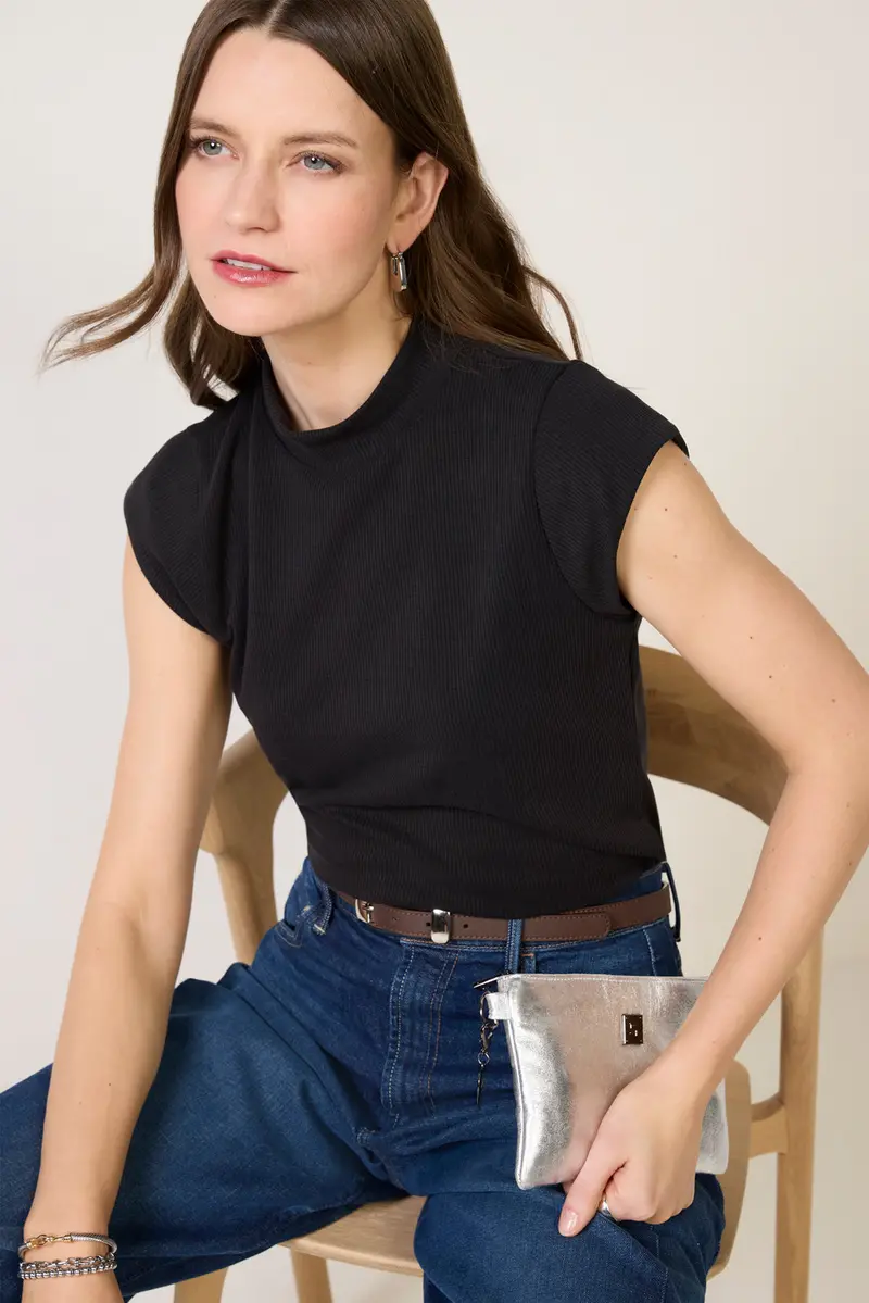 Women's Kori Mock Neck Rib Top 1