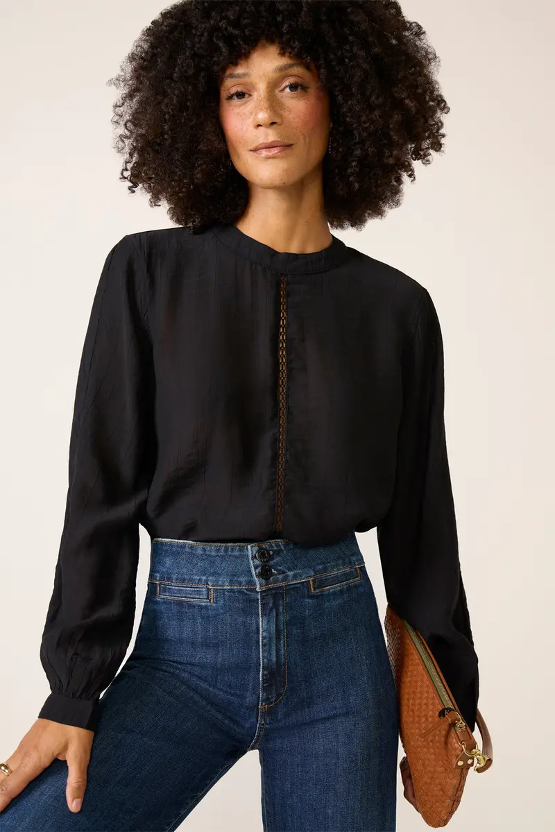 Women's Ladder Lace Trim Blouse 1