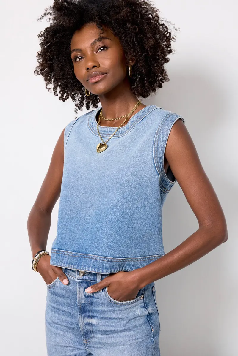 Women's Lainey Denim Shell Top 1
