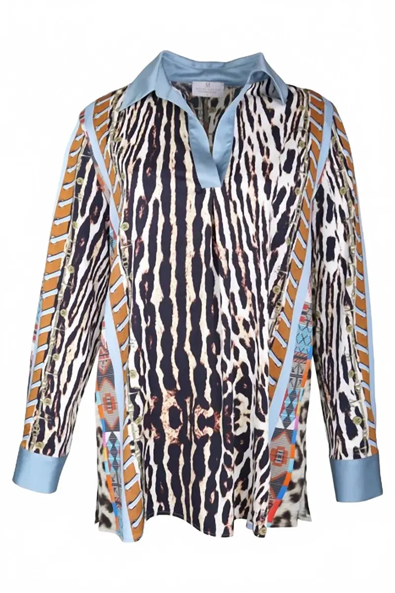 Women's Lausanne Blouse In Multi Animal 1
