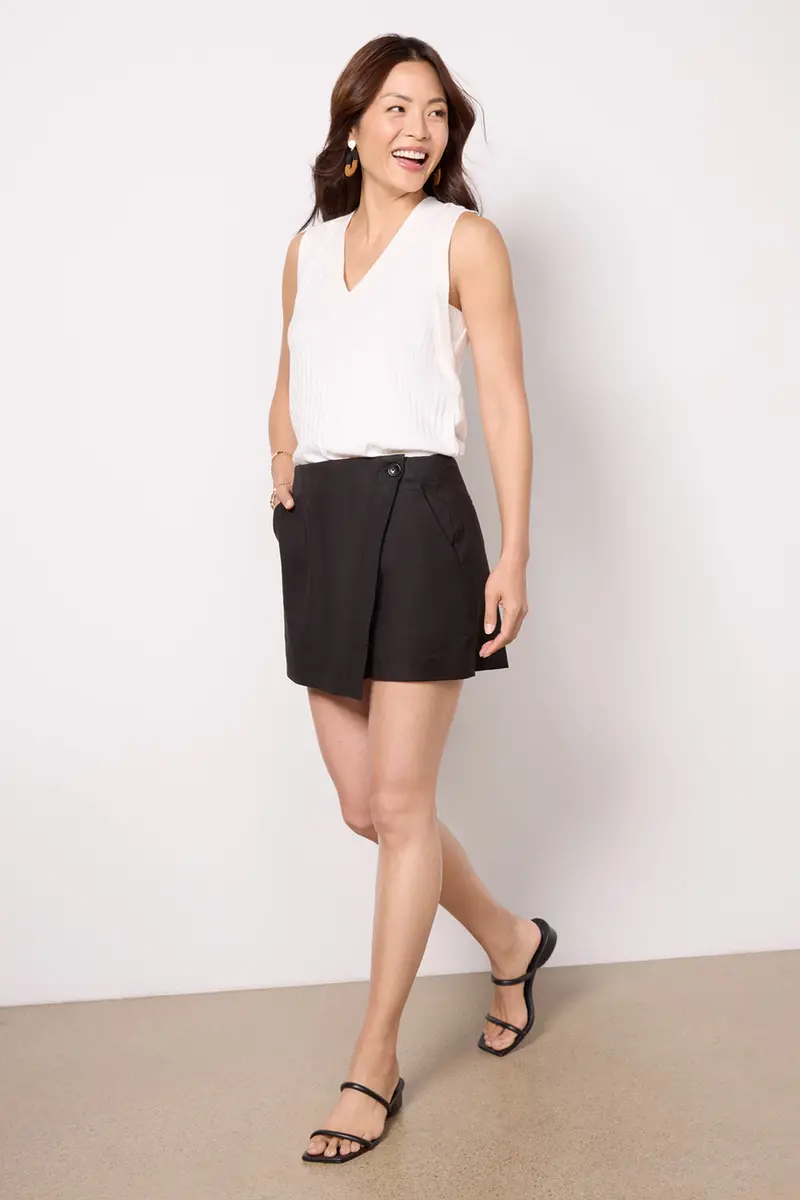 Women's Layla Stretch Linen Skort 1