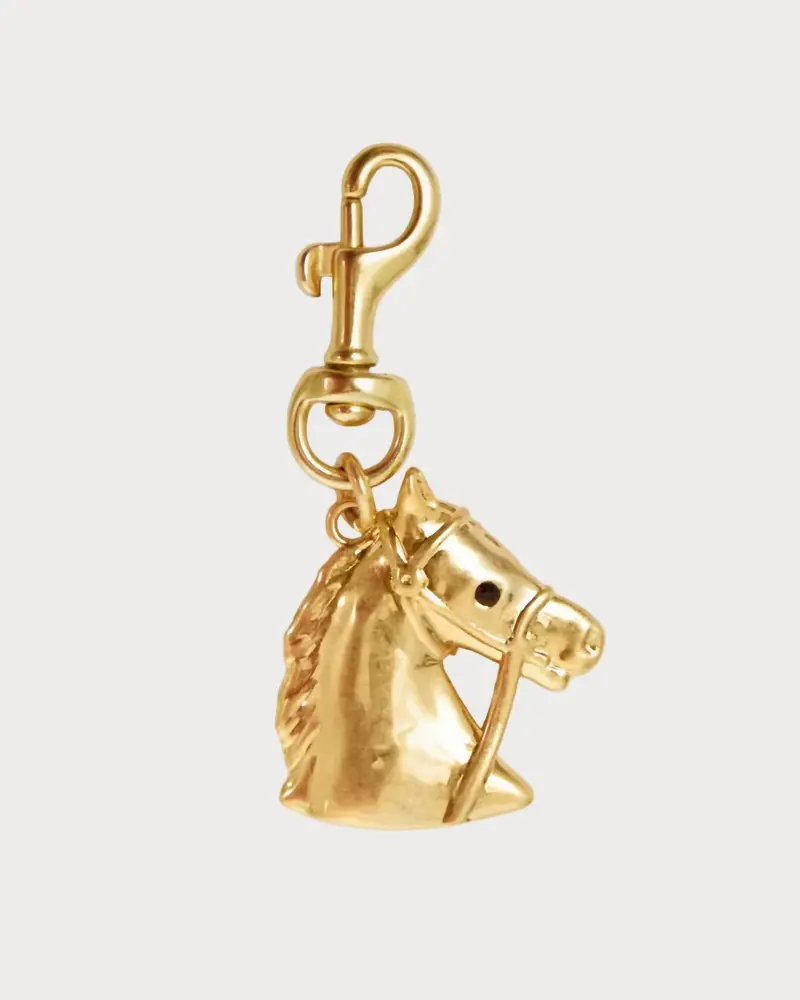 Women's Le Cheval Fob Bag Charm In Vintage Gold 1