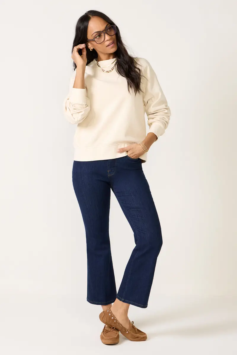 Women's Legs Crop Mini Bootcut Jean 1