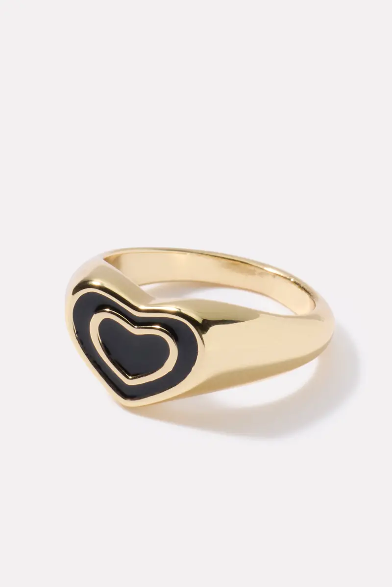 Women's Leona Heart Signet Ring 1