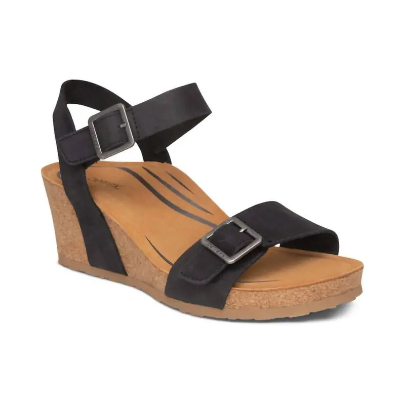 Women's Lexa Wedge Sandals In Black 1