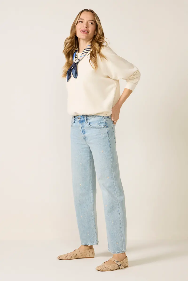 Women's Lexi Bowed Straight Jean 1
